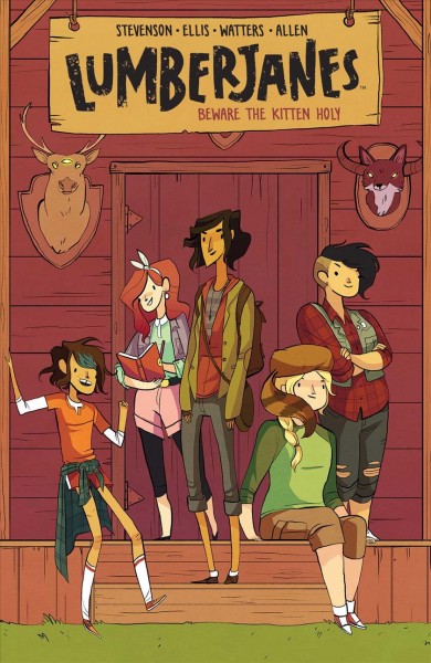 Lumberjanes. [Vol. 1], Beware the kitten holy / written by Noelle Stevenson & Grace Ellis ; illustrated by Brooke Allen ; colors by Maarta Laiho ; letters by Aubrey Aiese.