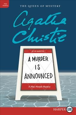 A murder is announced / Agatha Christie.