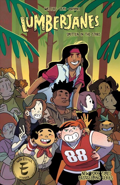 Lumberjanes. 17, Smitten in the stars / written by Shannon Watters & Kat Leyh ; illustrated by Kanesha C. Bryant ; colors by Maarta Laiho ; letters by Aubrey Aiese.